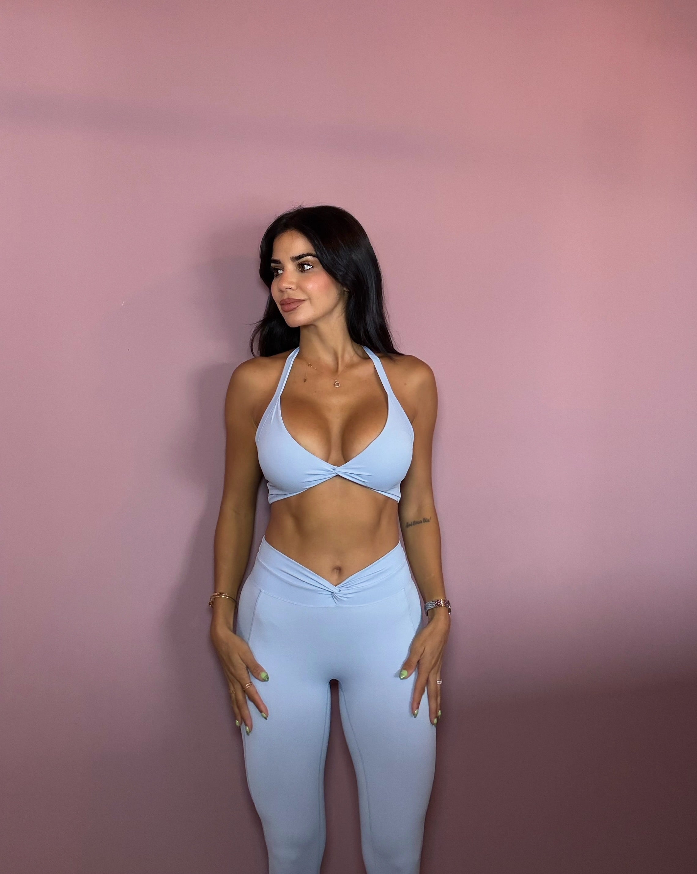 Sky blue legging fit set