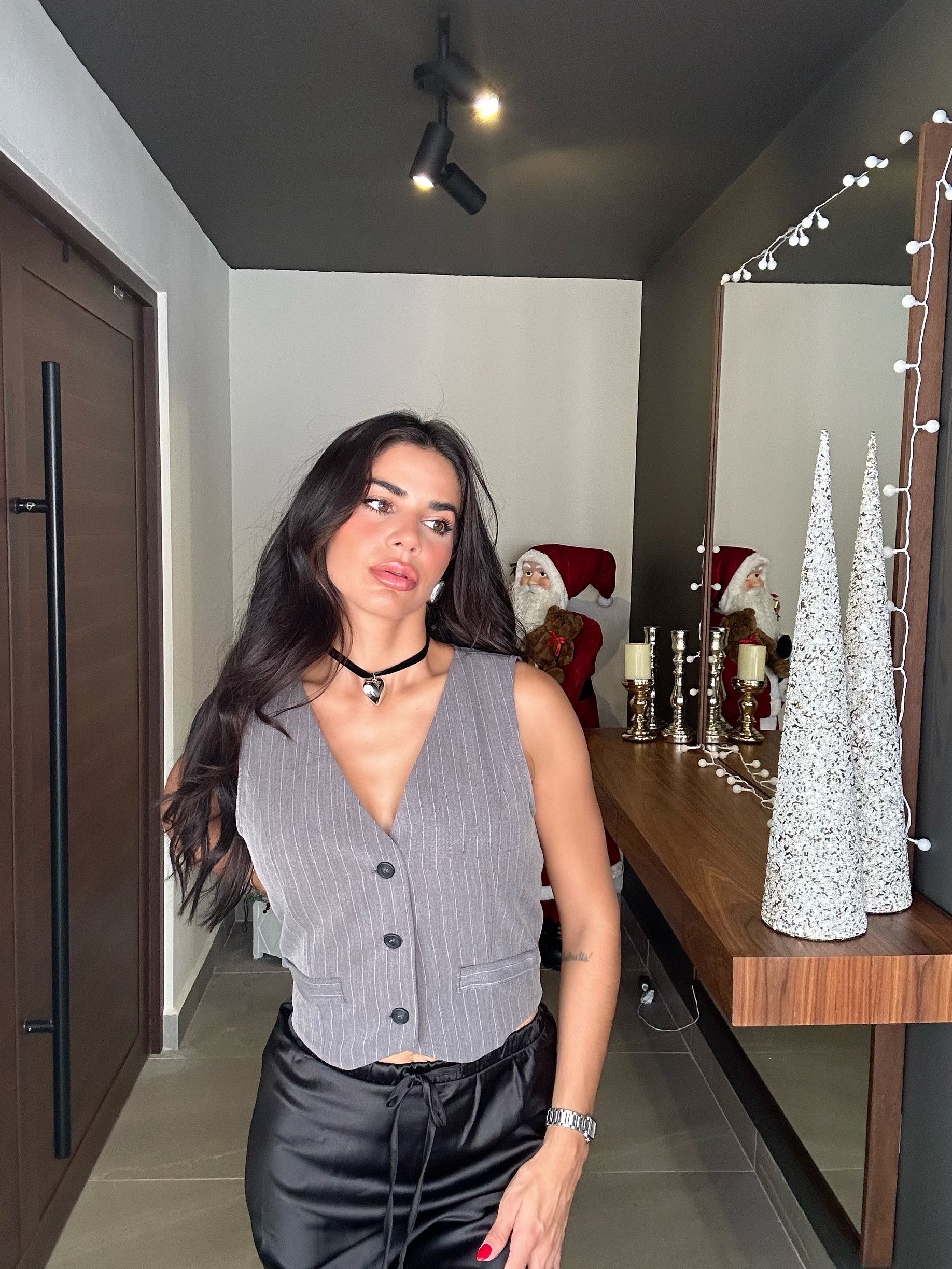 Pinstripes vest