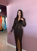 Solange Brown Dress
