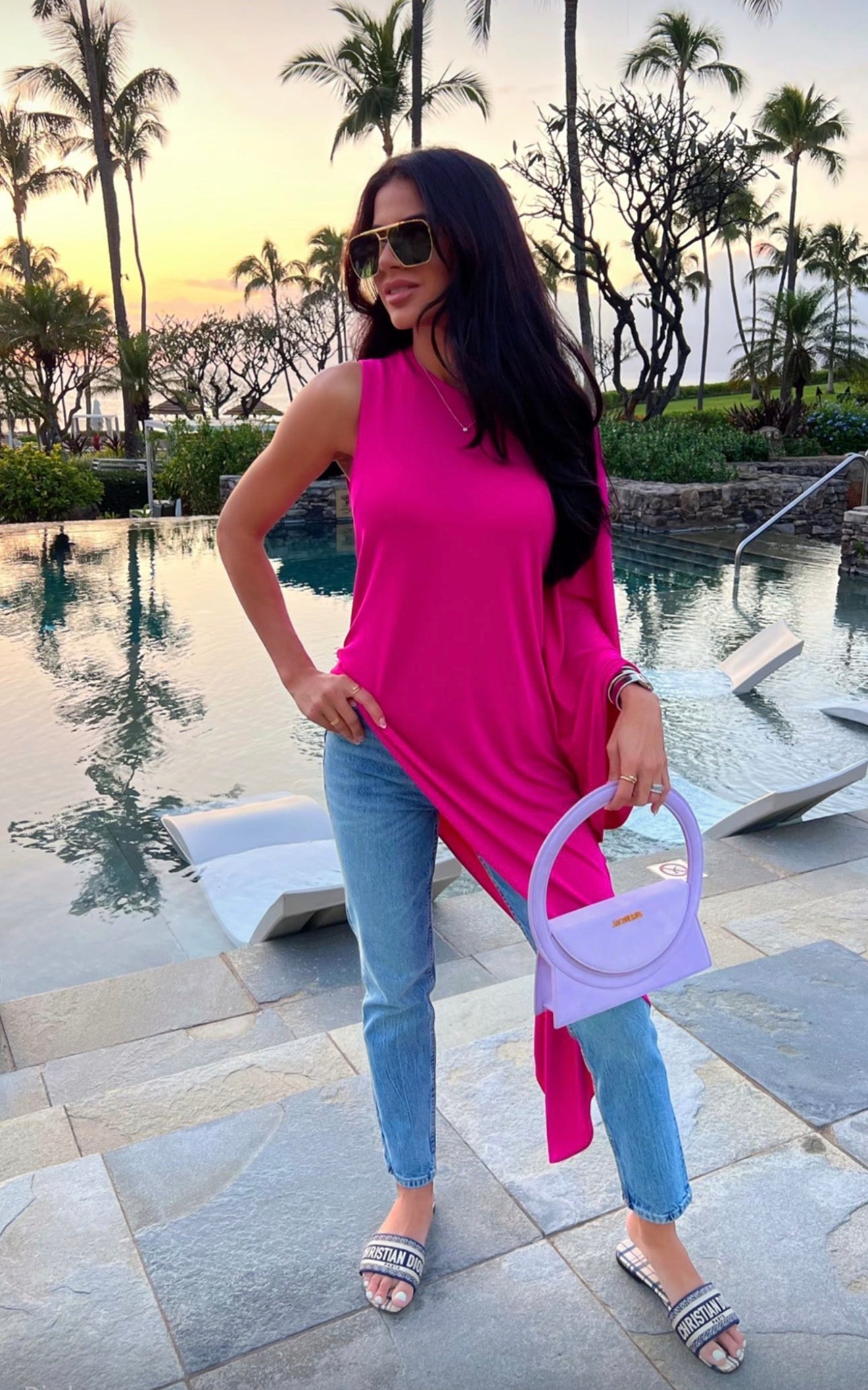 Fucsia top Zara