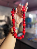 Moly Necklaces- burgundy red