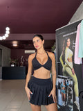 Black tenis skirt set