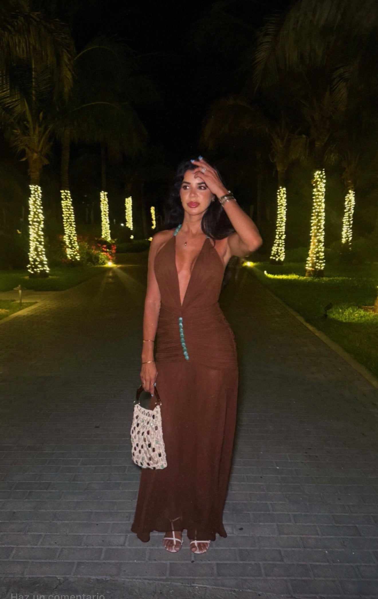 Brown maxi dress