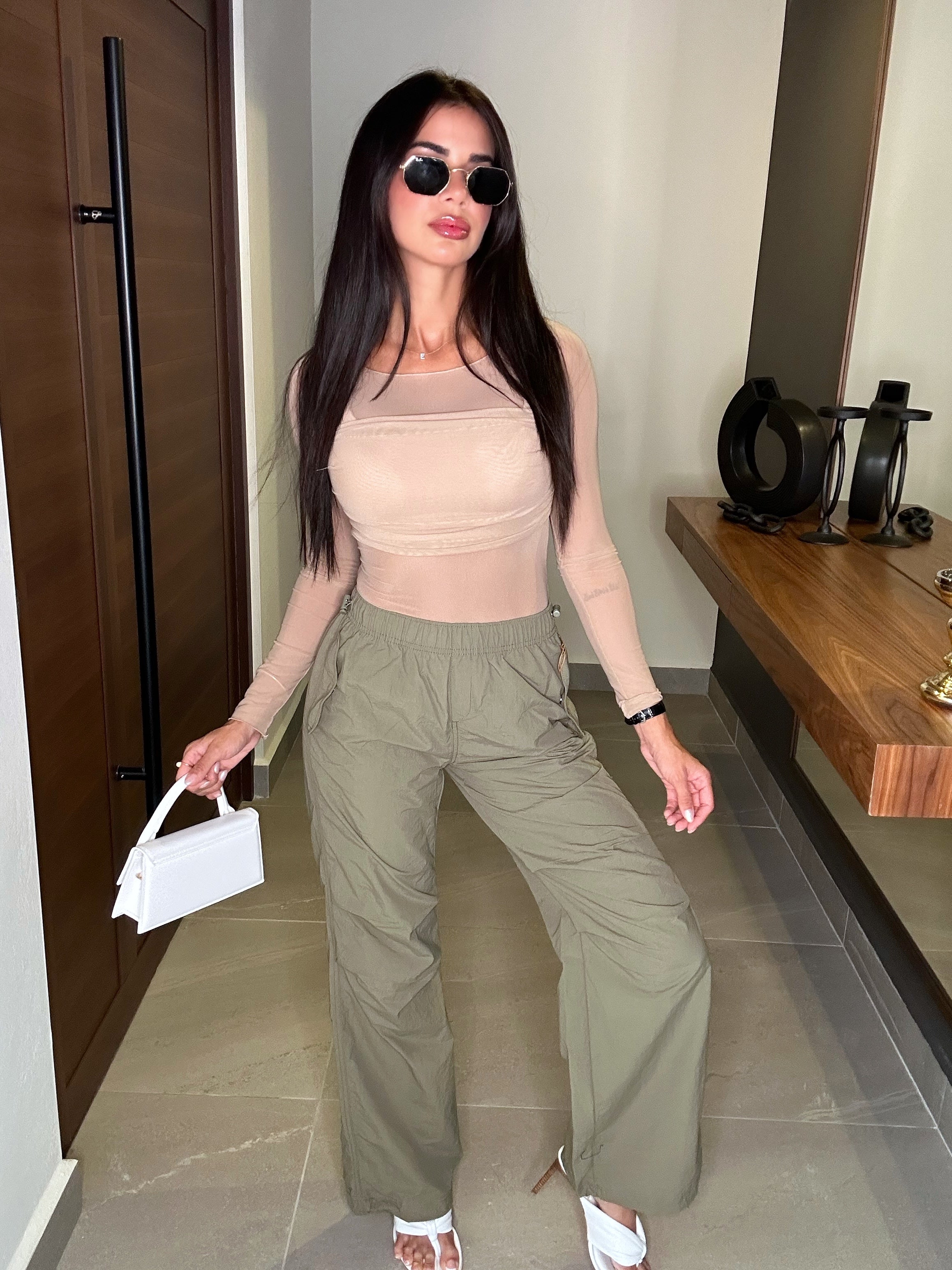 Olive Parachute pants