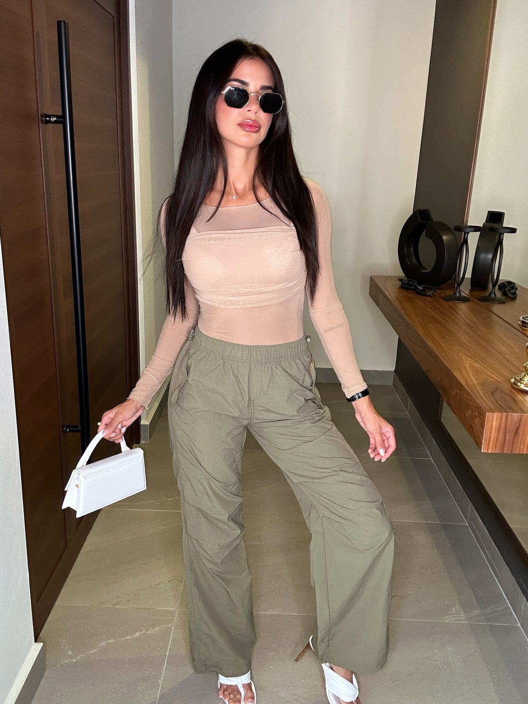 Olive Parachute pants