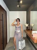 Sandy Crochet Dress- Silver