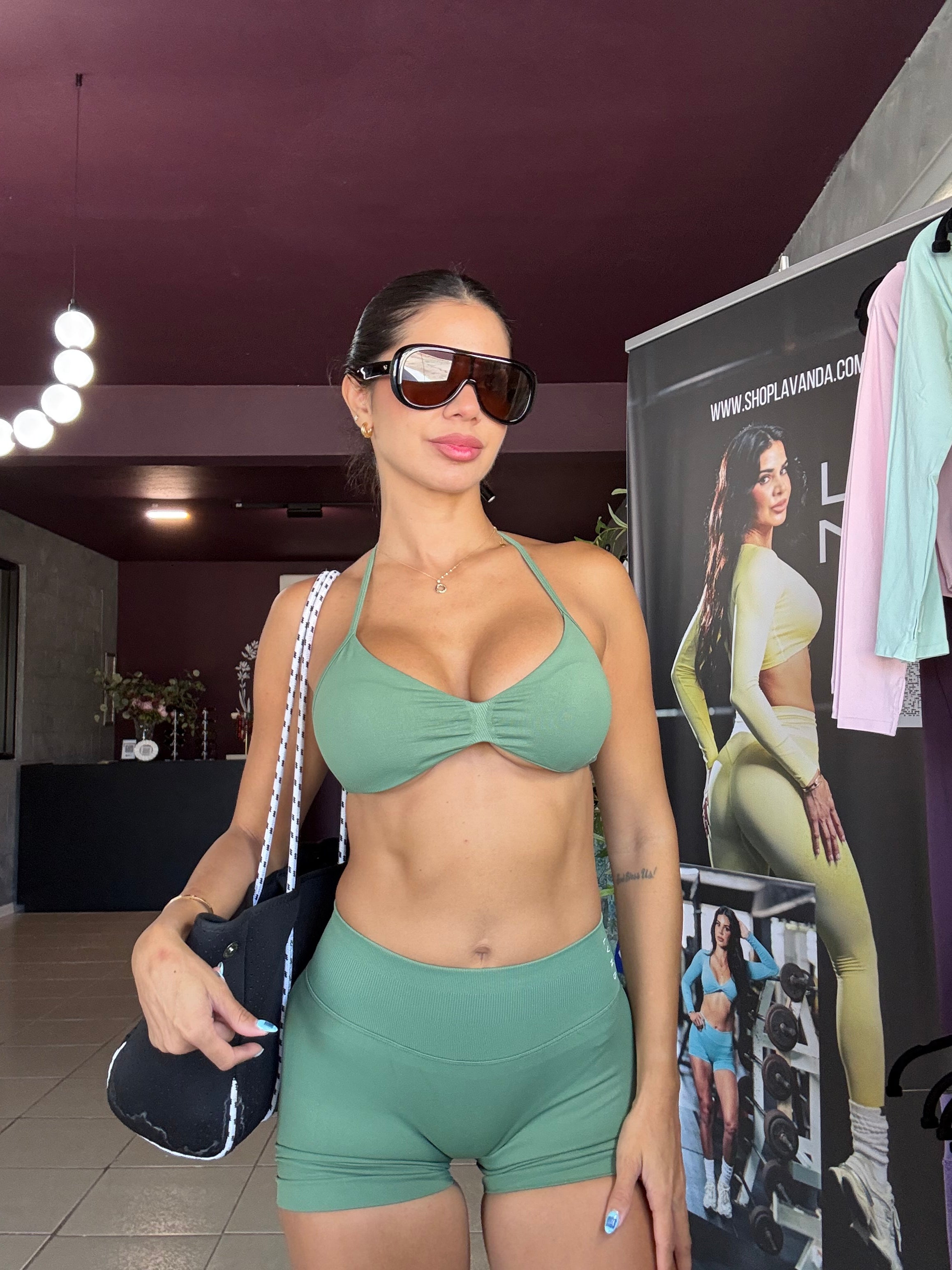 Army green seamless set