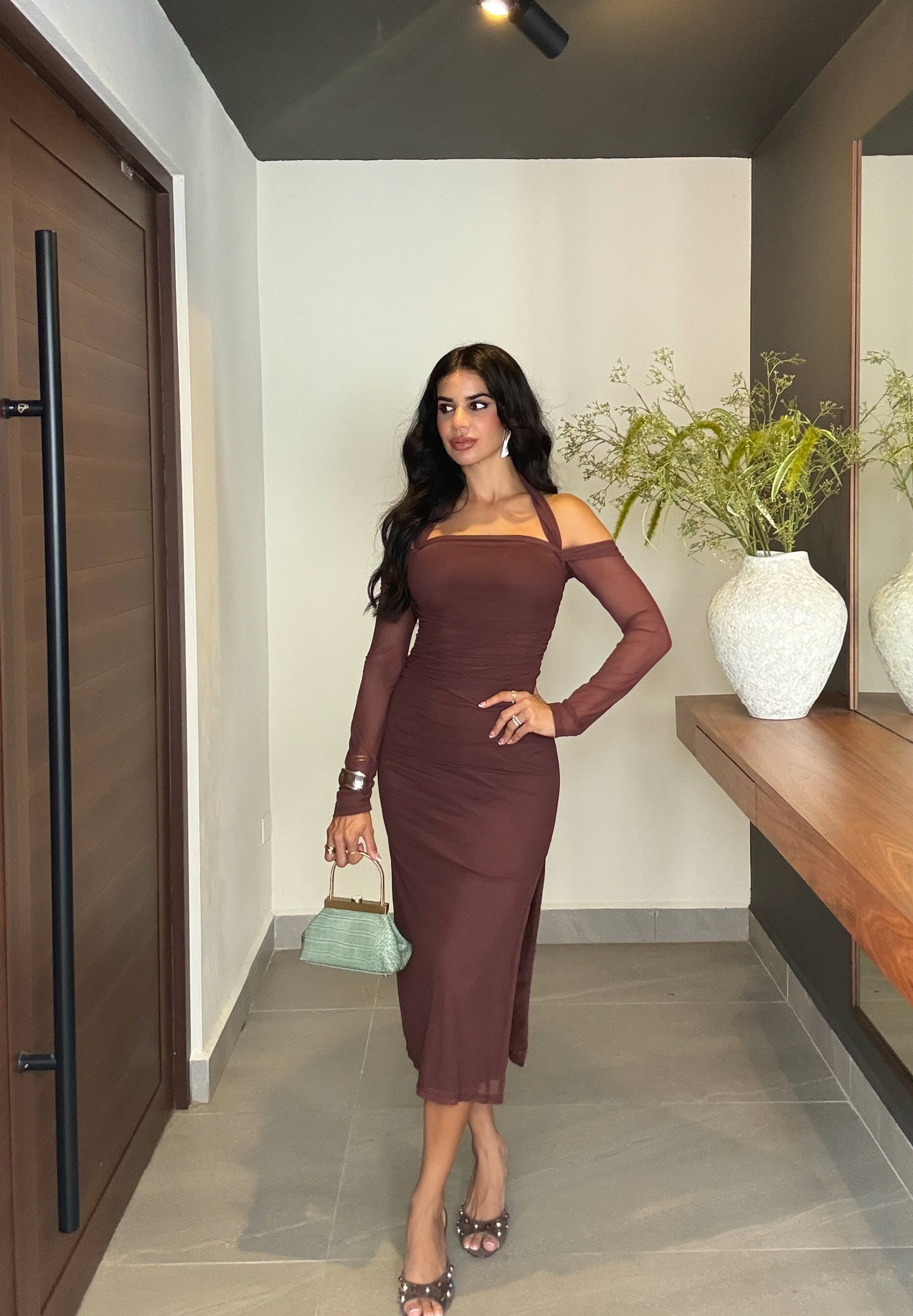 Siara Dress- Brown