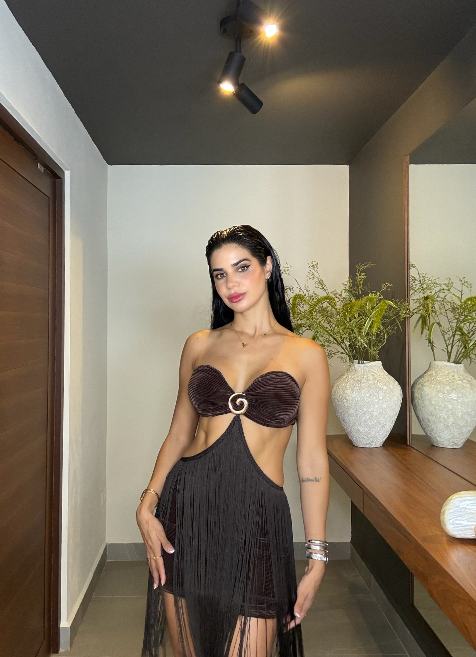 Celeste Dress- Brown
