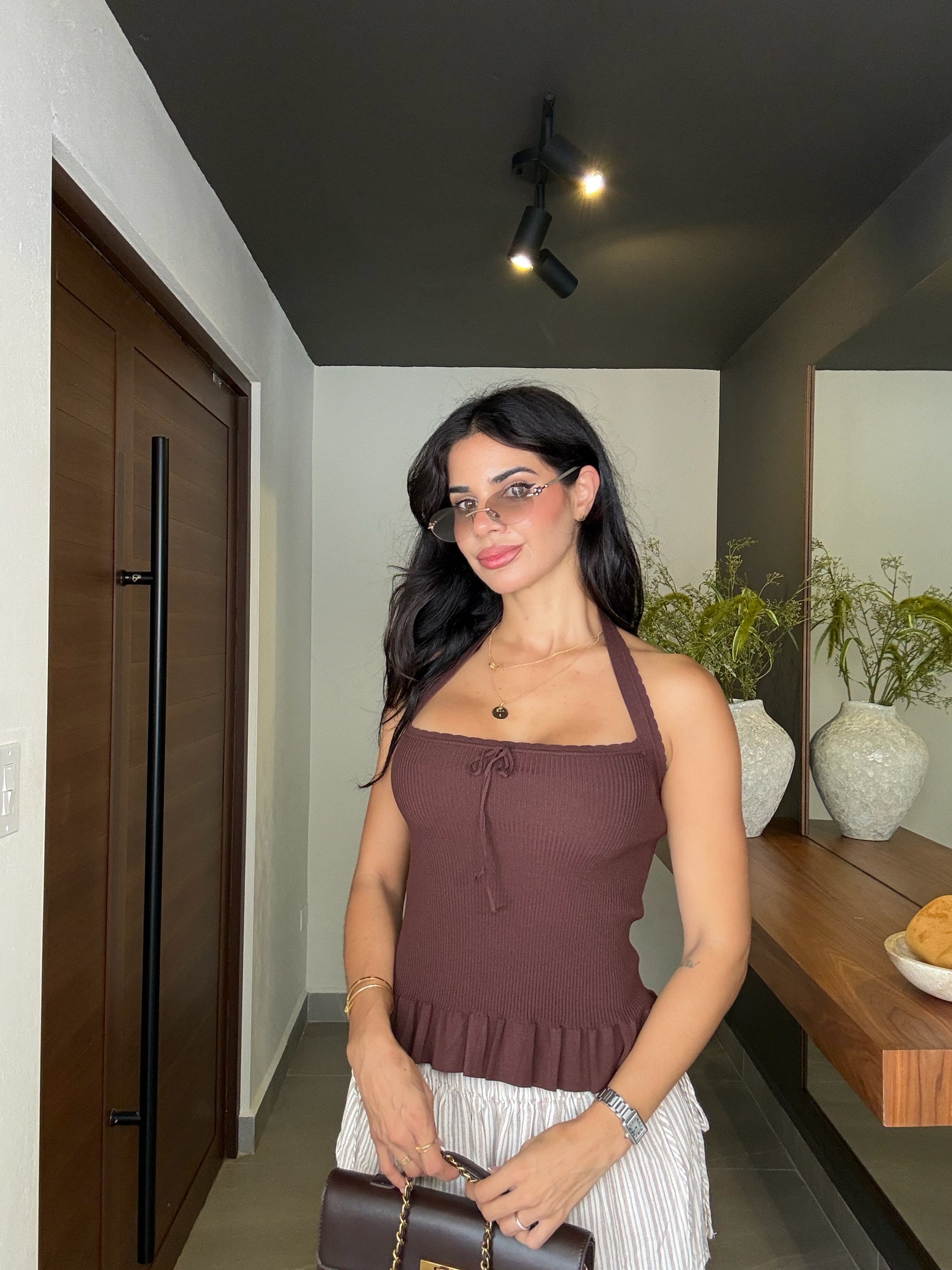 Kiara Top- Brown