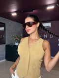 Reene suede vest