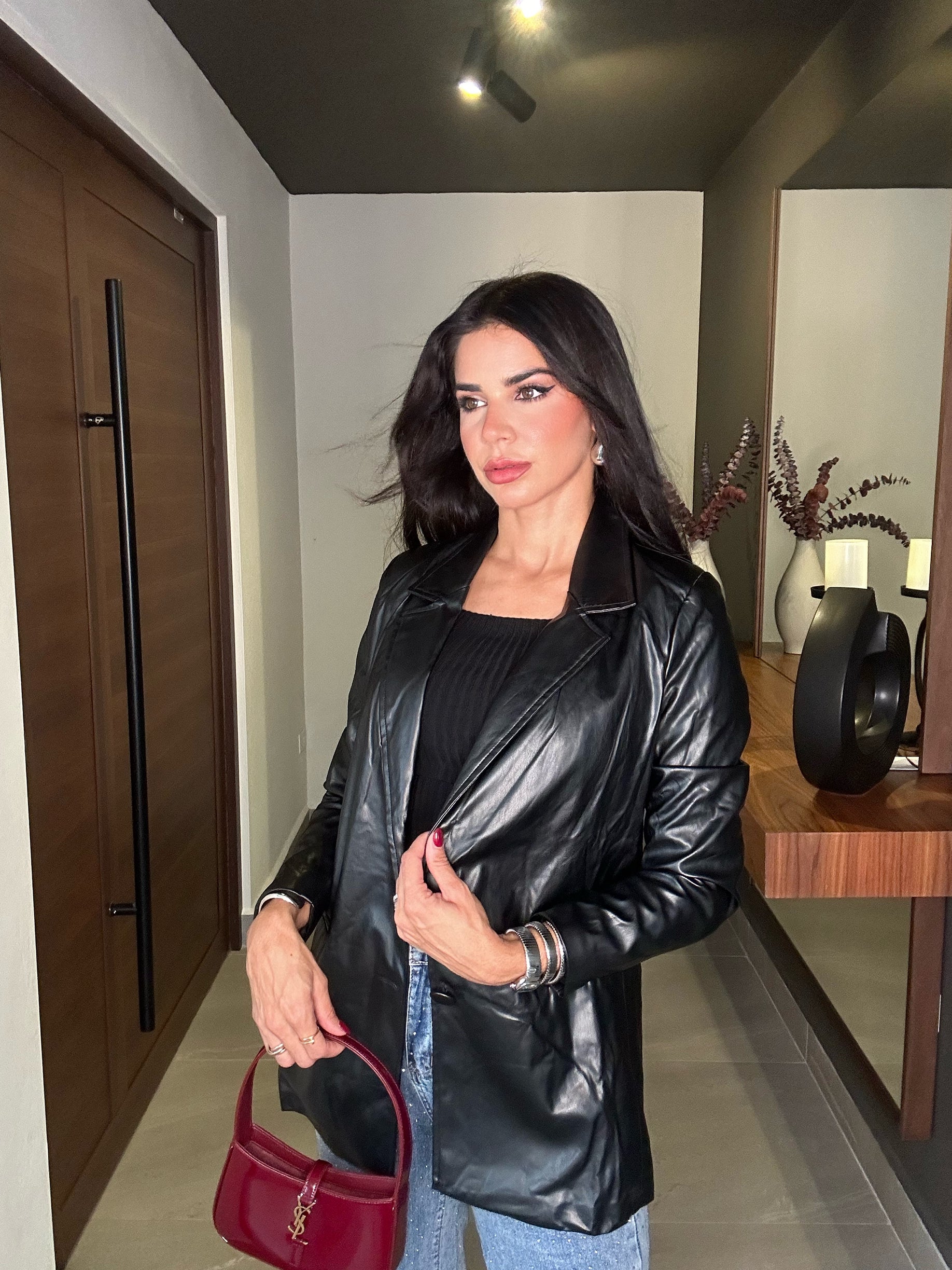 Black Leather Blazer