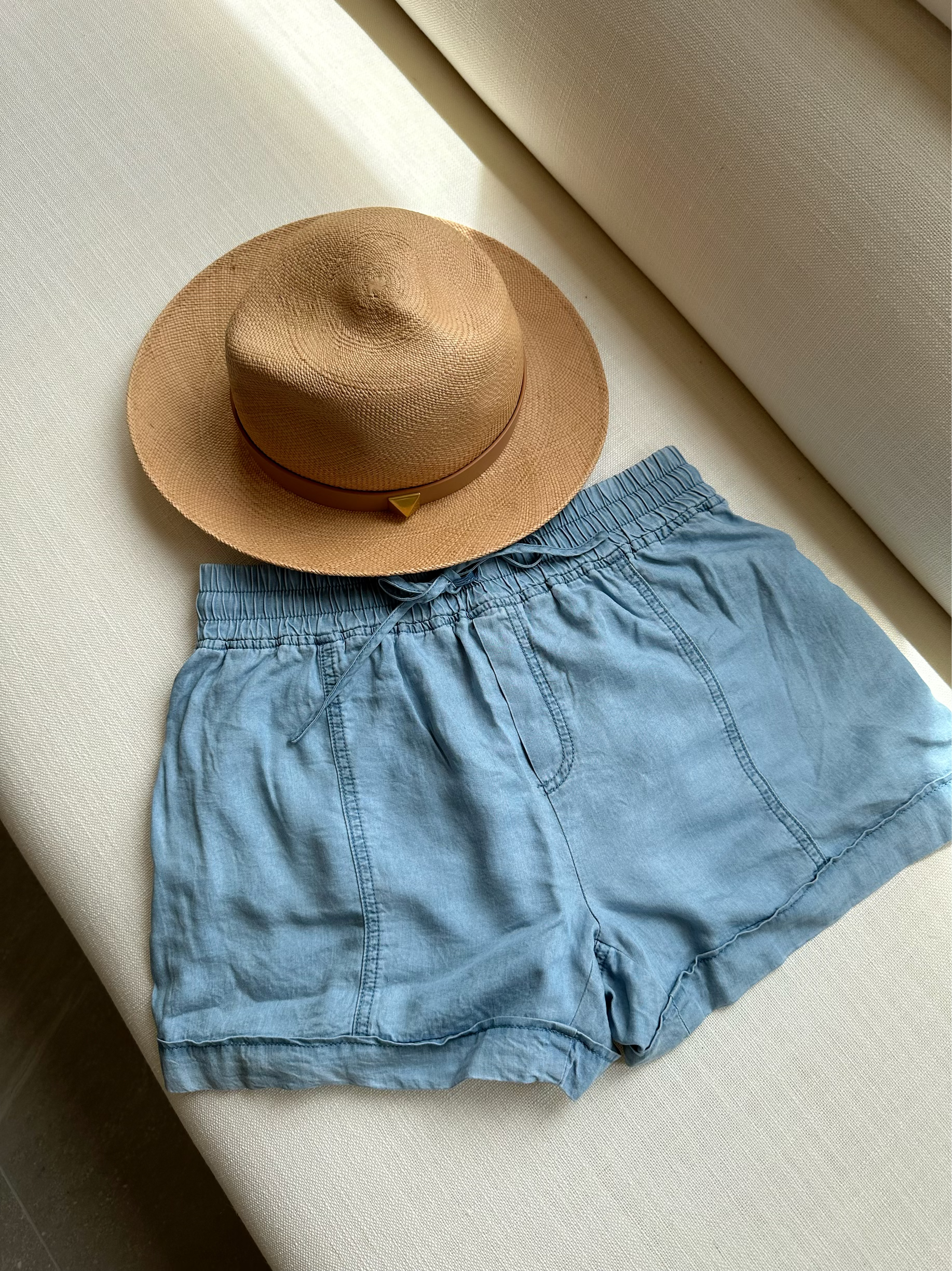 Soft denim shorts